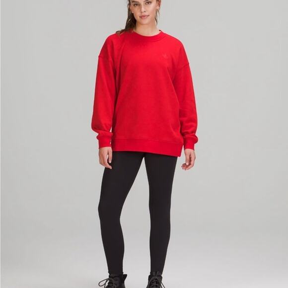 Lululemon Team Canada Perfectly Oversized Crew in Red Size 2 - Picture 2 of 11